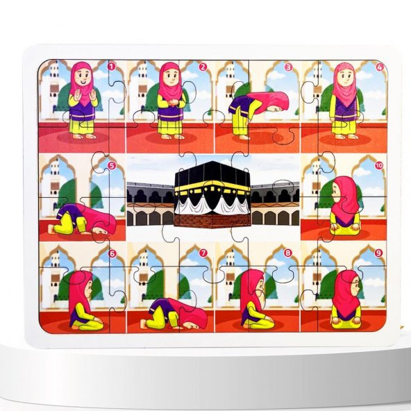 Moon Beavers İslamı Öğreniyorum Puzzle Serisi - Kız Namaz 83015,Okula (Din Kültürü) Katkı Sağlayan Puzzle Oyuncak