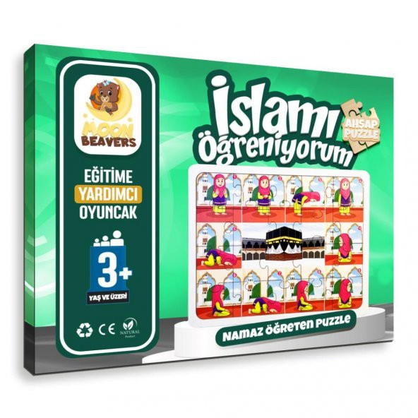 Moon Beavers İslamı Öğreniyorum Puzzle Serisi - Kız Namaz 83015,Okula (Din Kültürü) Katkı Sağlayan Puzzle Oyuncak - 2