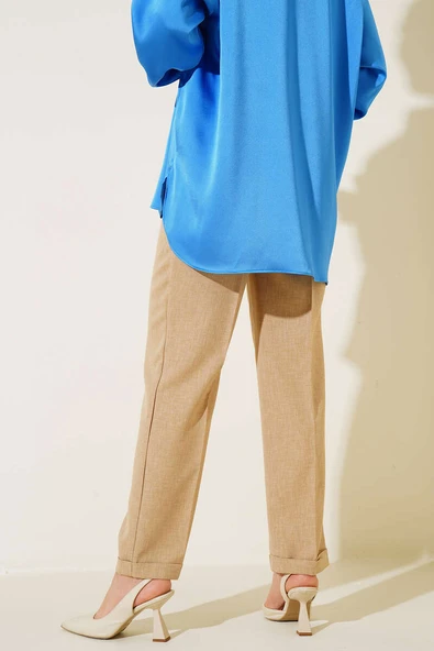 Dabıl Dar Paça Keten Pantolon - Resim 3