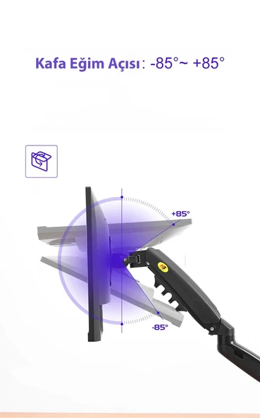 North Bayou NB F80 Tek Kol Amortisörlü Monitör Tutucu - 6