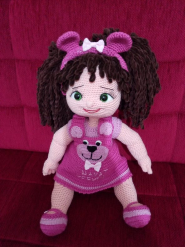Yağmur Meral Bebek Amigurumi Organik Oyuncak