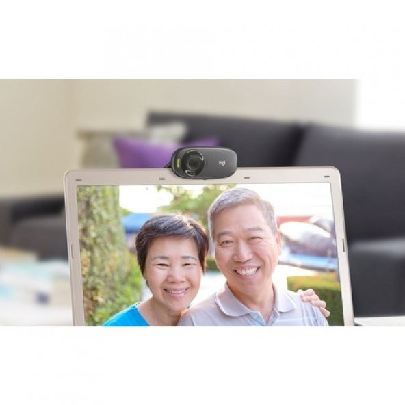 Logitech C310 960-001065 Mikrofonlu Webcam - Siyah - Resim 6