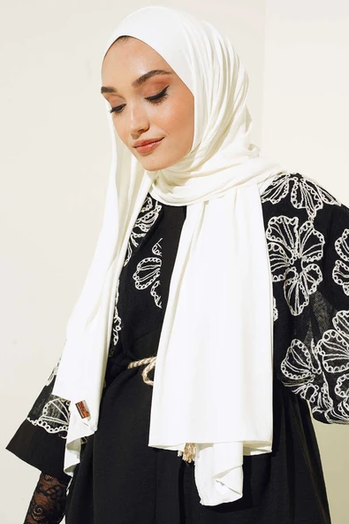 Düz Penye Şal Ekru - Resim 2