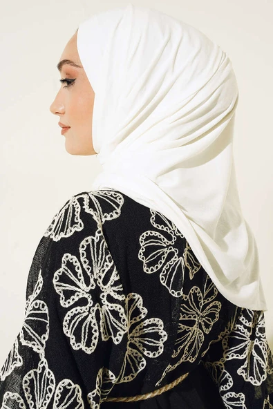 Düz Penye Şal Ekru - Resim 3