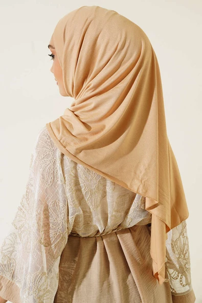 Düz Penye Şal Latte - Resim 3