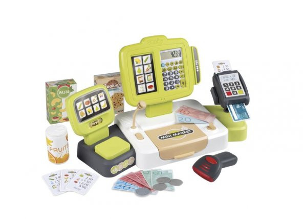 Smoby Elektronik Büyük Yazar Kasa - Yeşil 350114