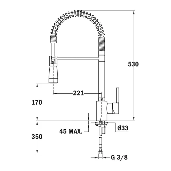 Teka ARK 939 Kuğu Esnek 360° Dönebilen Mutfak Bataryası Krom 239391200 - 2
