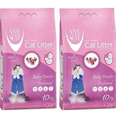 Van Cat  Baby Powder Parfümlü Kedi Kumu 10 Kg 2 Adet