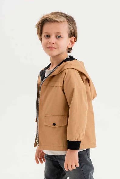 Kapüşonlu Su Geçirmez Erkek Çocuk Yağmurluk - 10