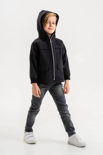 Kapüşonlu Su Geçirmez Erkek Çocuk Yağmurluk - 3