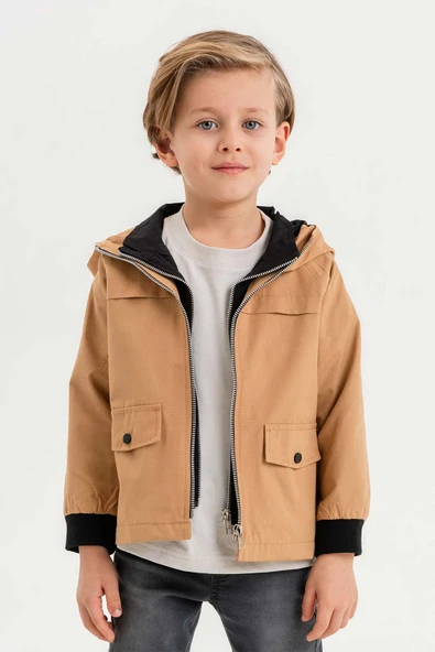 Kapüşonlu Su Geçirmez Erkek Çocuk Yağmurluk - 9