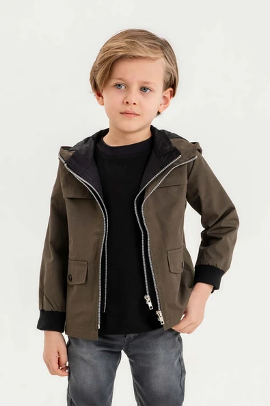 Kapüşonlu Su Geçirmez Erkek Çocuk Yağmurluk - 3