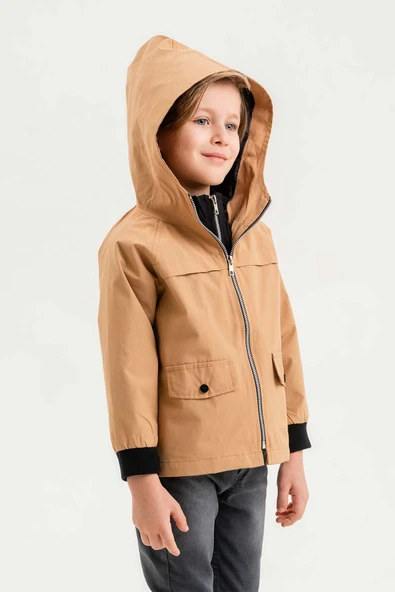 Kapüşonlu Su Geçirmez Erkek Çocuk Yağmurluk - Resim 8