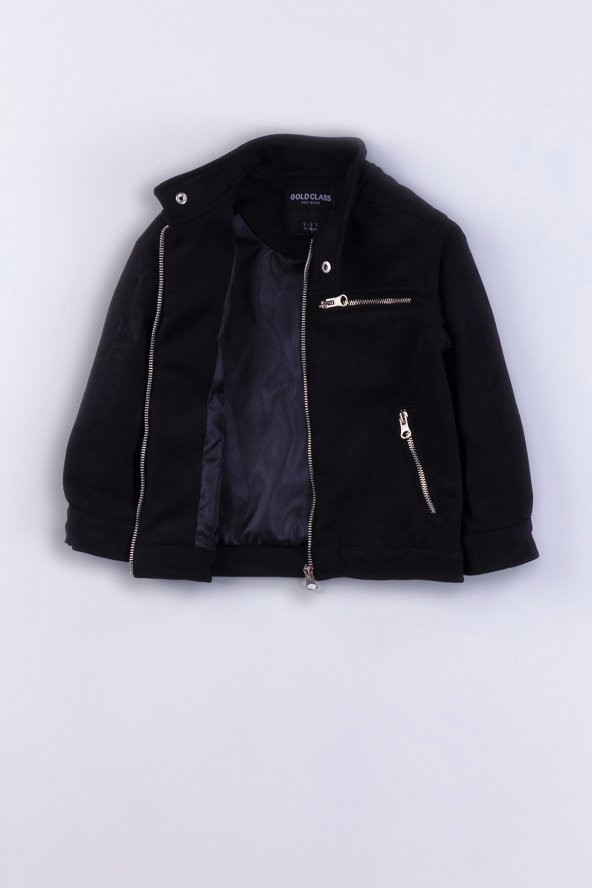 Cepli Fermuarlı Erkek Çocuk Süet Ceket - 4