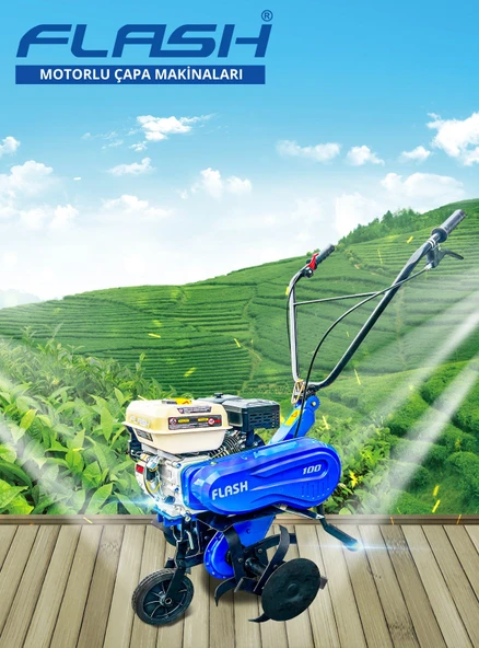 Flash 100 Benzinli Çapa Makinası 7 Hp SHINERAY Yeni Nesil Motor  1 İleri Vites 40-60 cm Çapa Genişl - 2