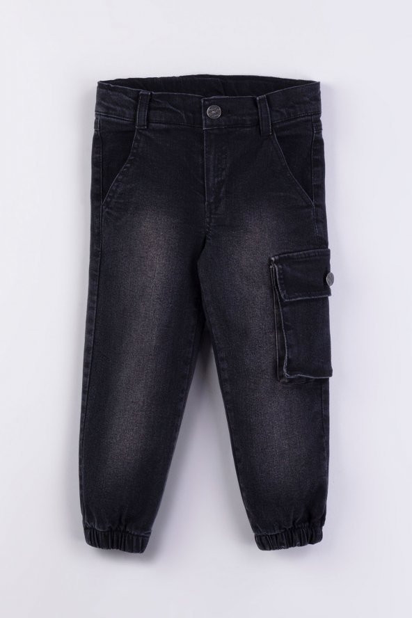 Erkek Çocuk Jogger Kargo Cepli Kot Pantalon - 2