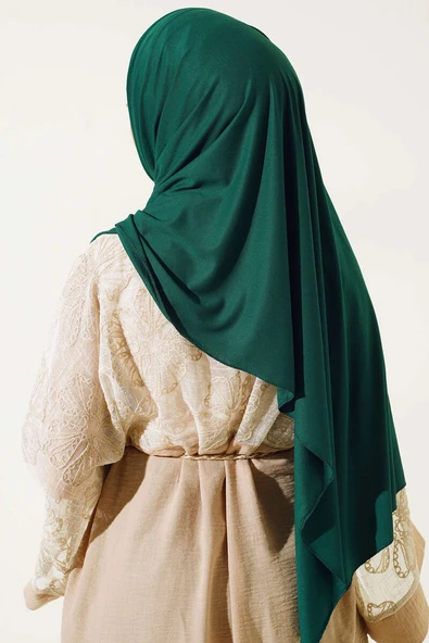 Düz Penye Şal Zümrüt - Resim 3