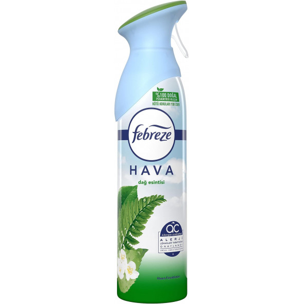 Febreze Hava Ferahlatıcı Sprey Oda Kokusu Dağ Esintisi, 300 ml