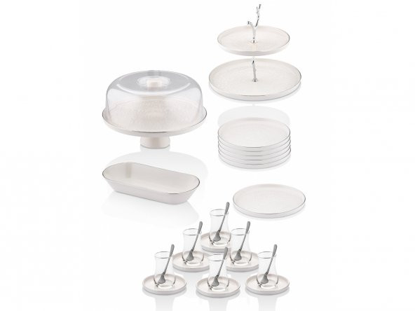 Taç Ornella İkram Seti 28 Parça Platin - 4