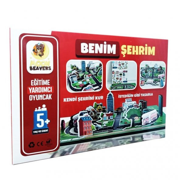 Moon Beavers Benim Şehrim Ahşap Puzzle 83043,Maket Şeklinde Eğitici Puzzle - 2