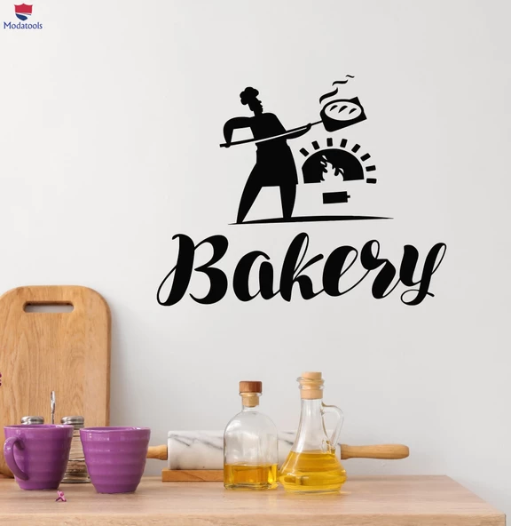 Pastane, Fırın Duvar Sticker Fırıncı Evi Fırın Fırını Taze Ekmek Mağazası Çıkartmaları