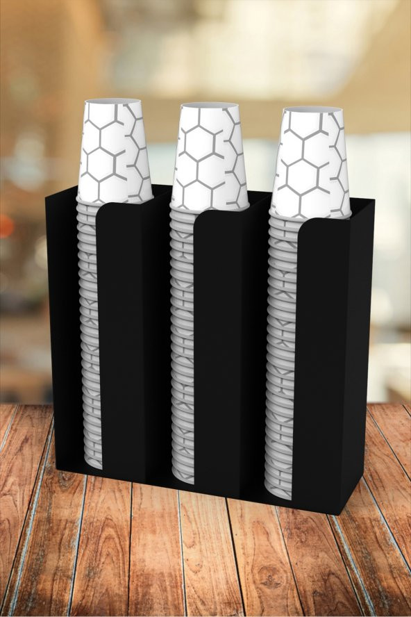 3 Bölmeli Karton Bardaklık Organizer