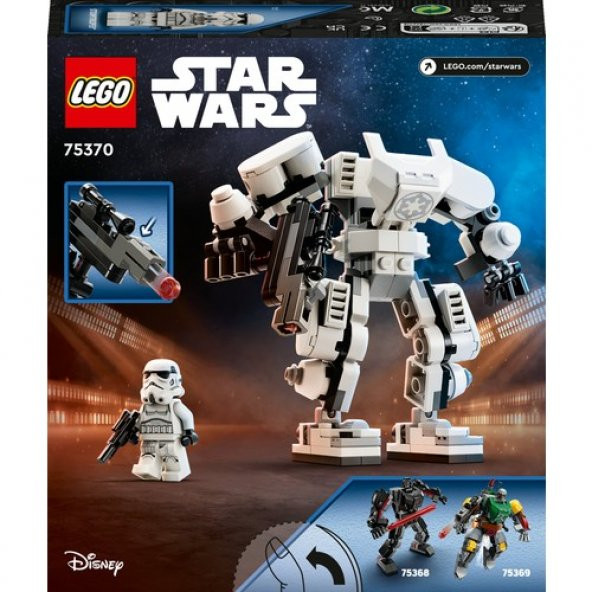 LEGO® Star Wars Stormtrooper™ Robotu 75370 - 6 Yaş ve Üzeri Star Wars Hayranı Çocuklar Için Yaratıcı Oyuncak Yapım Seti (138 Parça) - 2