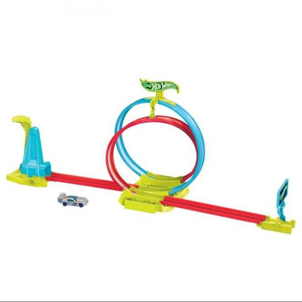 Hot Wheels Neon Yarışlar Çifte Çemberde HPC05 Lisanslı Ürün - Resim 2