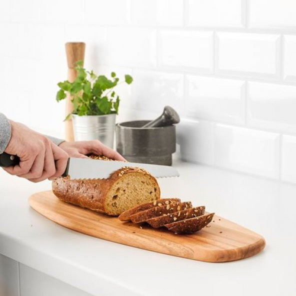 Kesme Tahtası Masif Akasya MeridyenDukkan 52x22 Cm servis-Sunum-Kesim Tahtası - 5