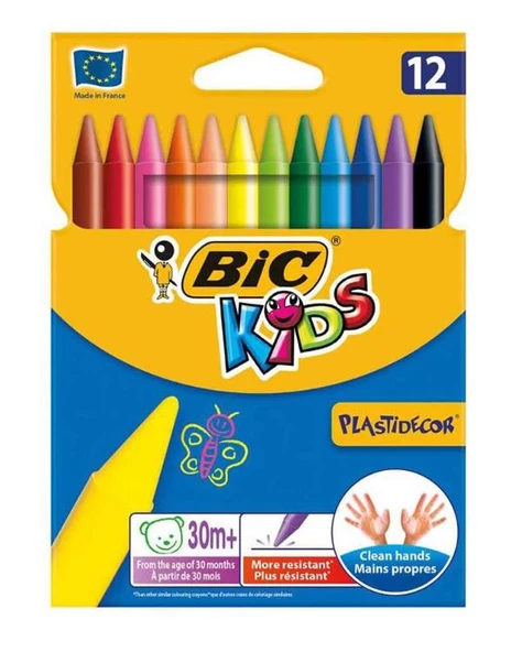 Bic Silinebilir Pastel Boya 12 Adet