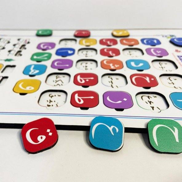 Moon Beavers Pratik Elif Ba Öğreniyorum Ahşap Puzzle 83031,Eğitici Oyuncak Puzzle - 3