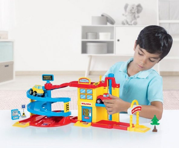 Dolu 40 Parça Otopark Seti Oyuncak Spiral Garaj araba oyun seti - 2