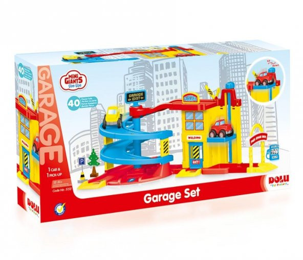 Dolu 40 Parça Otopark Seti Oyuncak Spiral Garaj araba oyun seti - 3