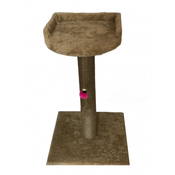 OKYA PETSHOP KEDİ TIRMALAMA TAHTASI VE YATAĞI-60 CM -BEJ - 2