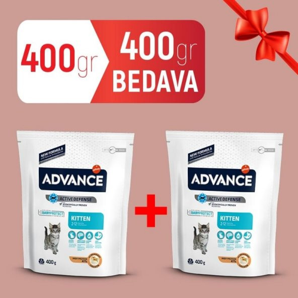 Advance Yavru Kedi Maması 400+400 gr