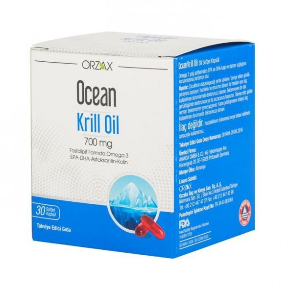 Ocean Krill Oil 500mg 30 Kapsül