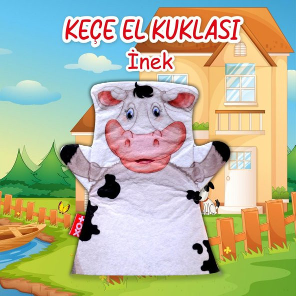 Inek Evcil Hayvanlar Keçe El Kukla T398 - 2