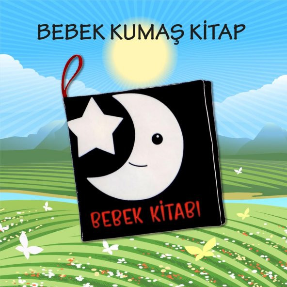 Bebek Siyah-Beyaz Kumaş Sessiz Kitap T397 - Bez Kitap - 2