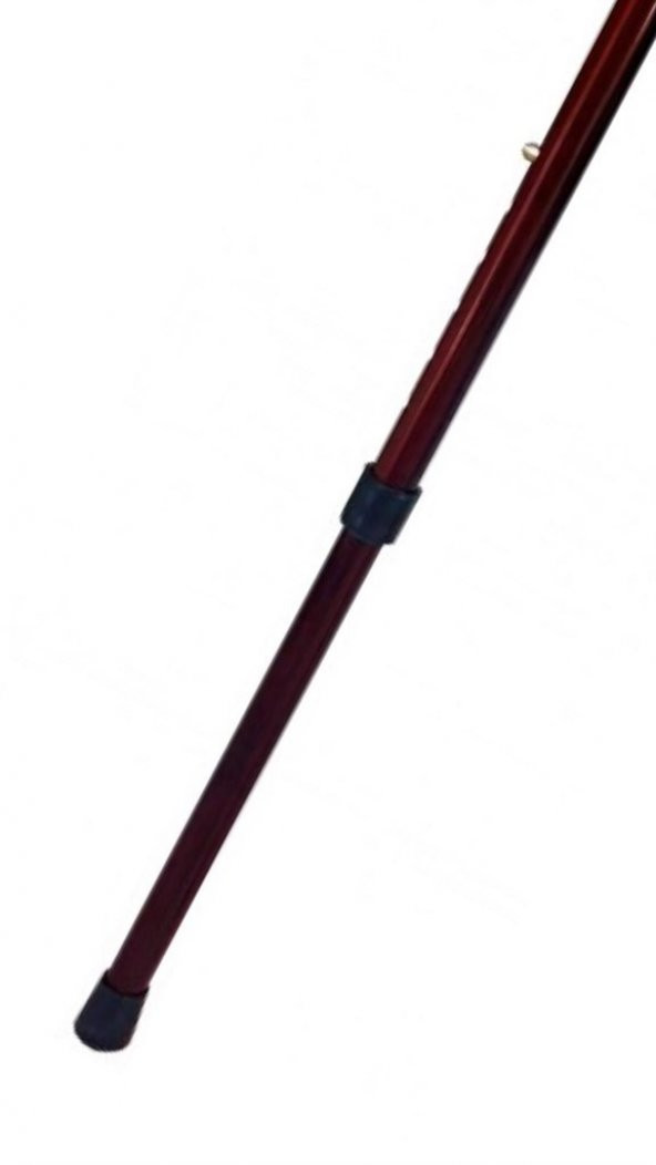 ALÜMİNYUM  BASTON METAL AYARLI ASA  BASTON  BORDO RENK - Resim 2