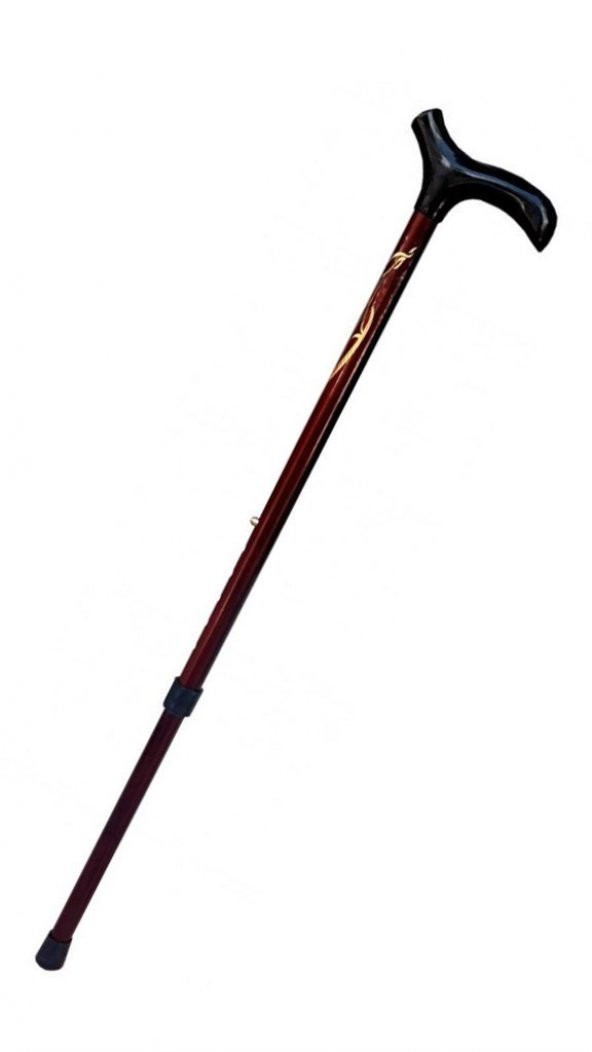 ALÜMİNYUM  BASTON METAL AYARLI ASA  BASTON  BORDO RENK - Resim 3