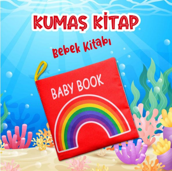 İngilizce Renkli Bebek Kumaş Sessiz Kitap E120 - Bez Kitap - Resim 2