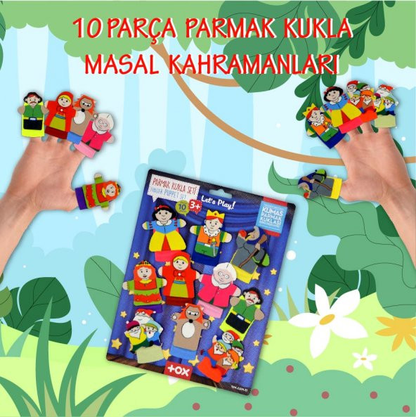 Masal Kahramanları 10 Parça Parmak Kukla Set T225 - Resim 2