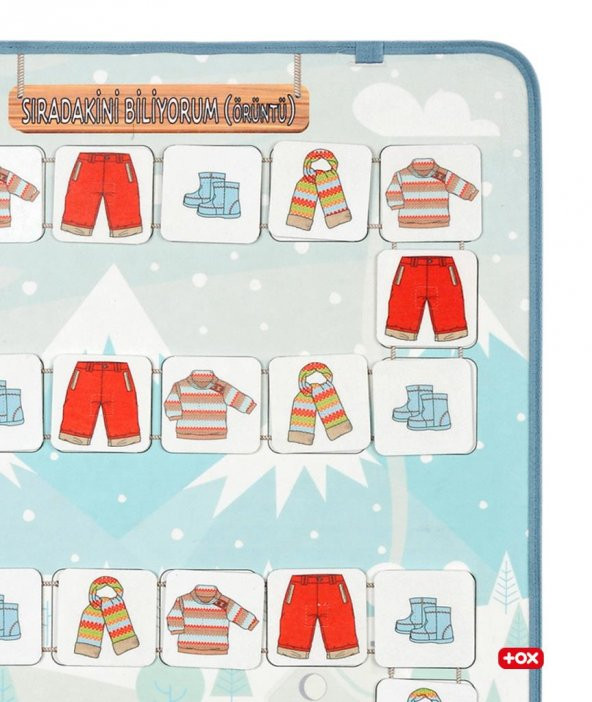 2 Set - 57 Parça   Az, Çok Oyunu ve Sıradakini Biliyorum (Kış) Keçe Duvar Panoları - Resim 4