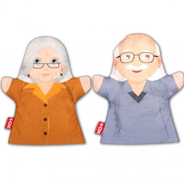 4 Parça  Aile Büyükleri El Kukla Set - Resim 4