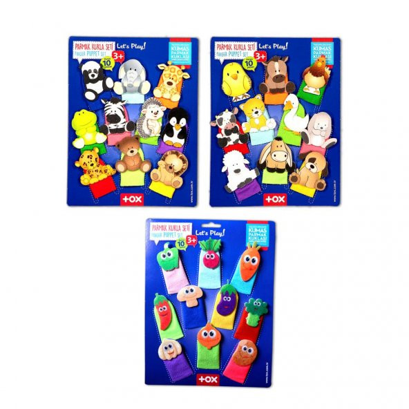 3 Set - 30 Parça  Evcil , Vahşi Hayvanlar ve Sebzeler Parmak Kukla T771 T781 T104 - Resim 4