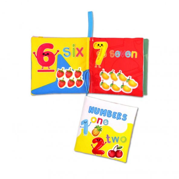 İngilizce Rakamlar Kumaş Sessiz Kitap E128 - Bez Kitap - Resim 3