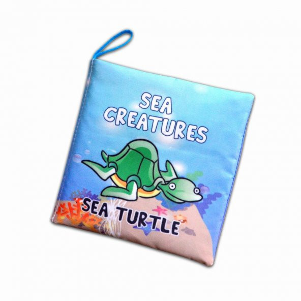 İngilizce Deniz Canlıları Kumaş Sessiz Kitap E122 - Bez Kitap ürün görseli 1