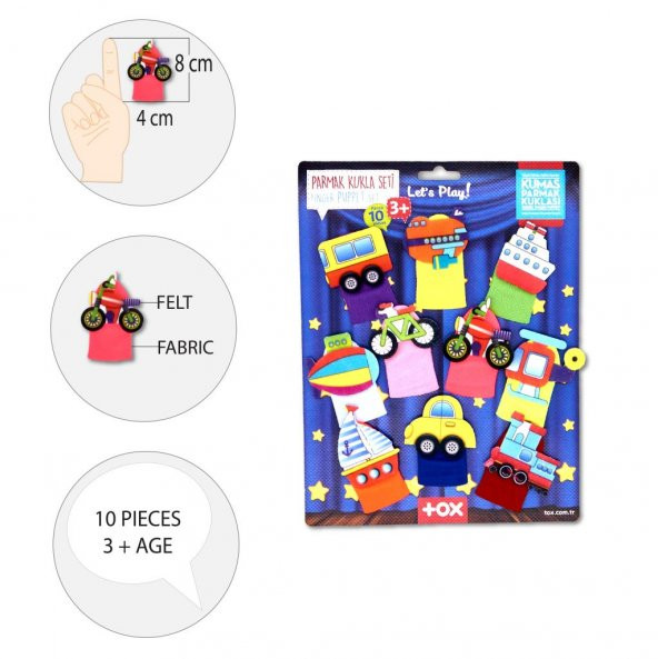 Taşıtlar 10 Parça Parmak Kukla T181 - Resim 5