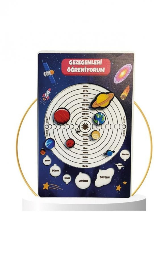 Moon Beavers Gezegenleri Öğreniyorum Güneş Sistemimiz 83020,Eğitici Öğretici Ahşap Oyuncak - 6
