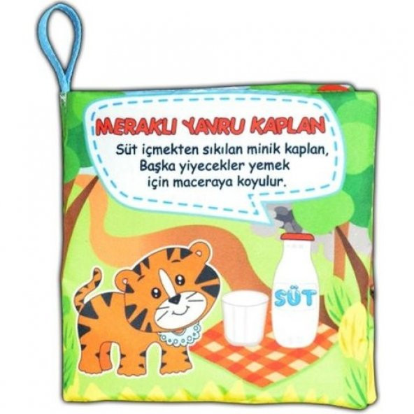 Meraklı Kaplan Kumaş Sessiz Kitap T090 - Bez Kitap ürün görseli 1